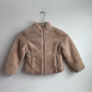 Cozy Faux Fur Jacket for Kids - Tan